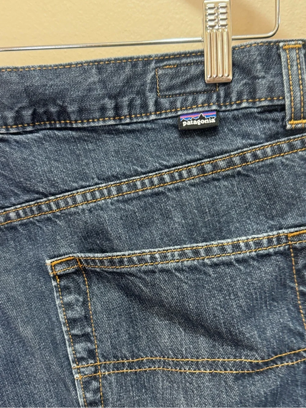 Vintage Patagonia Organic Cotton Cut-Off Denim Jean Shorts.